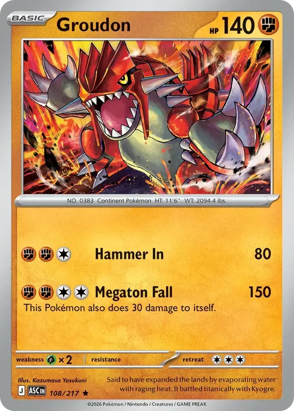 Groudon 108/217 Ascended Heroes