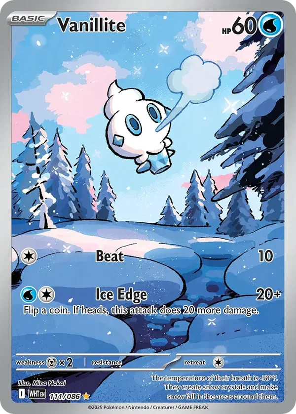Vanillite 111/086 White Flare Illustration Rare