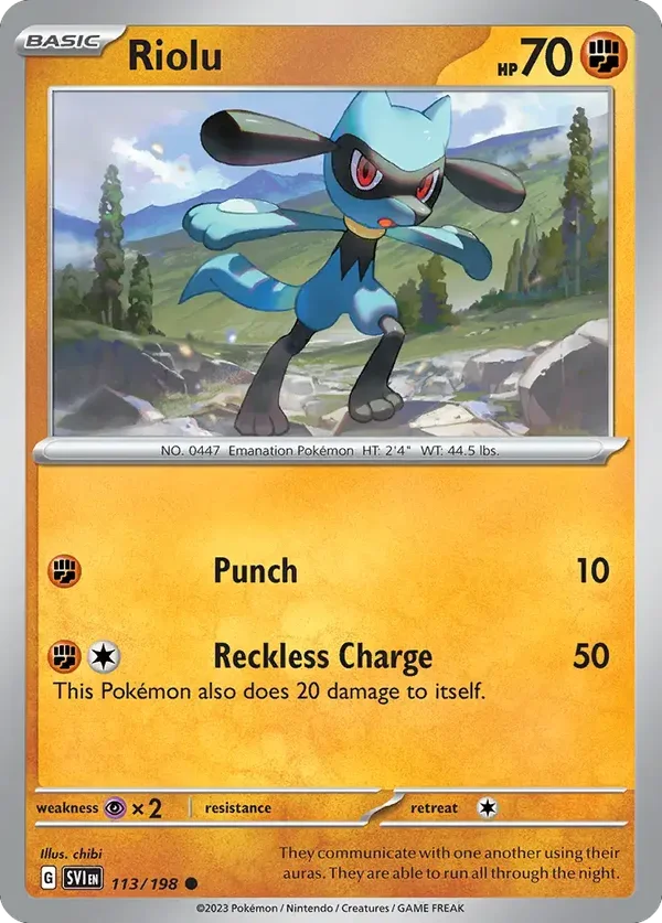 Riolu 113/198 Scarlet and Violet