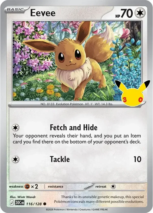 Eevee 116/128 30th Celebration