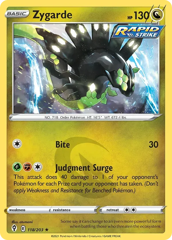 Zygarde 118/203 Evolving Skies