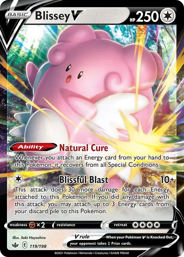 Blissey V 119/198 Chilling Reign Rare Holo V