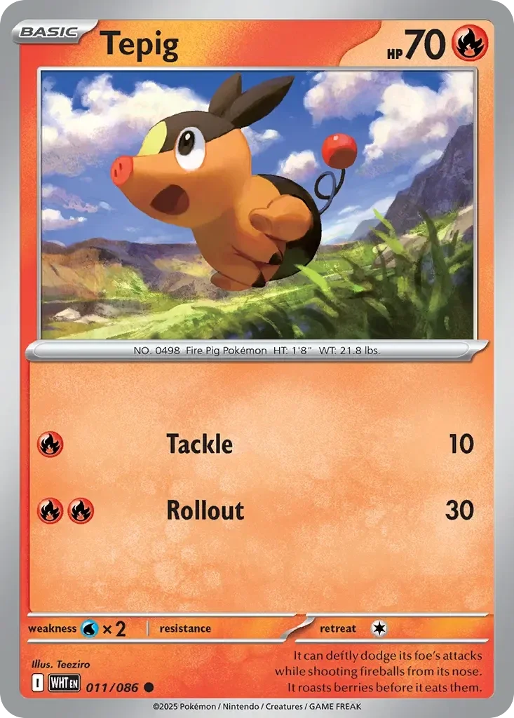 Tepig 011/086 White Flare