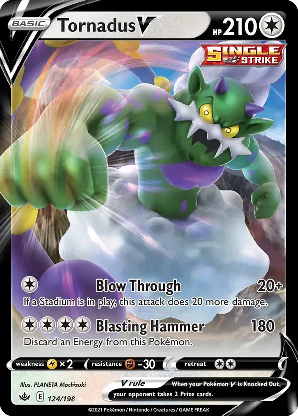 Tornadus V 124/198 Chilling Reign Rare Holo V