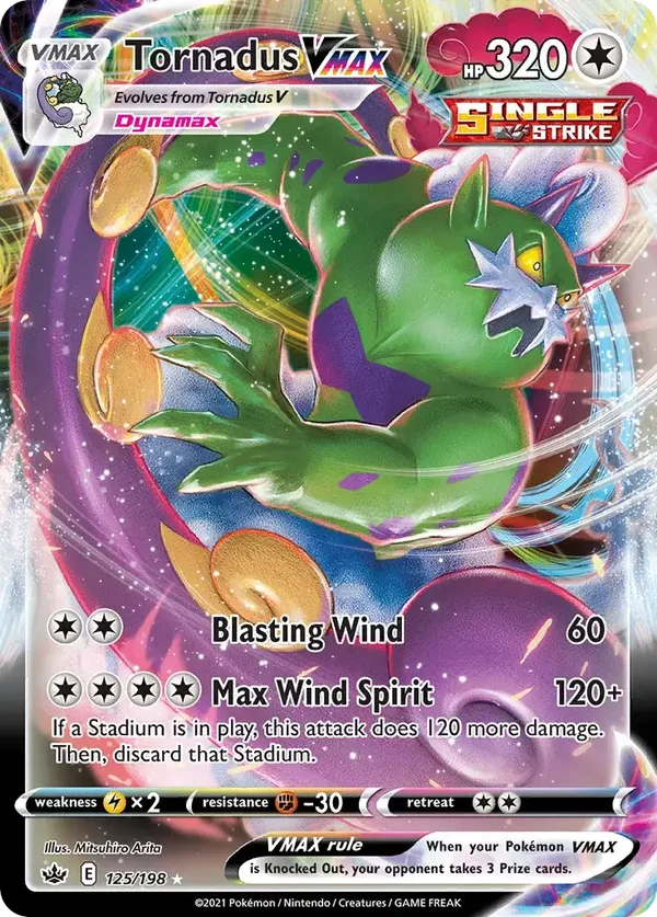 Tornadus Vmax 152/198 Chilling Reign Rare Holo Vmax