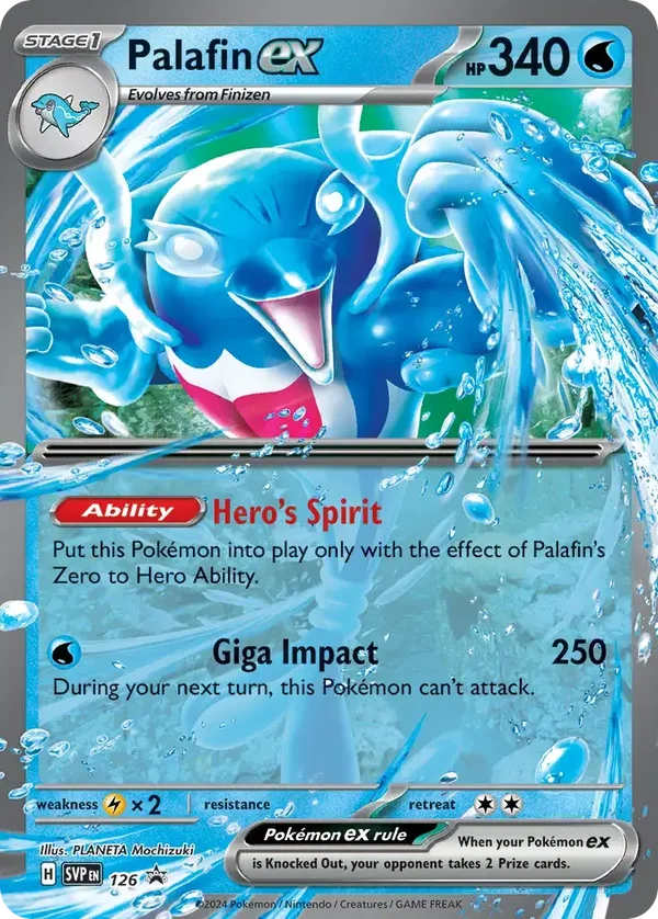 Palafin EX 126 Scarlet & Violet Black Star Promo