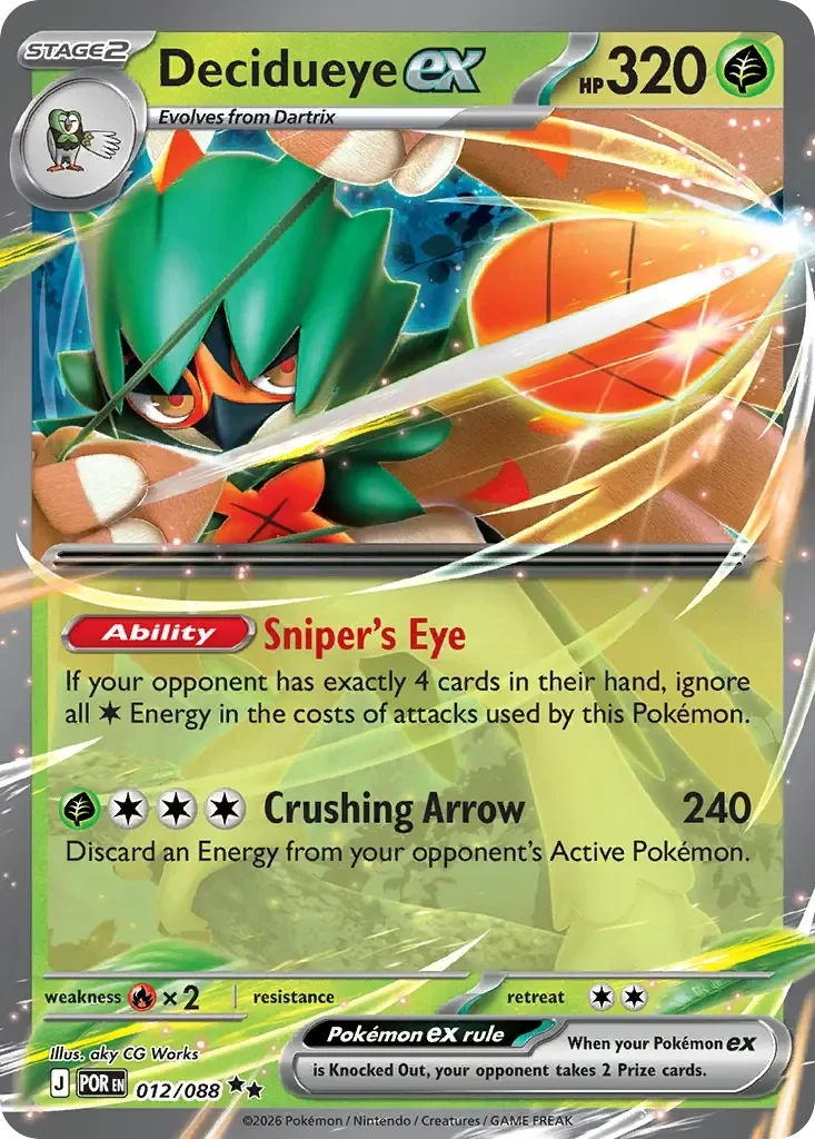 Decidueye EX 012/088 Perfect Order