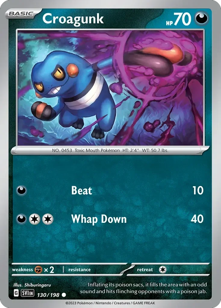 Croagunk 130/198 Scarlet and Violet