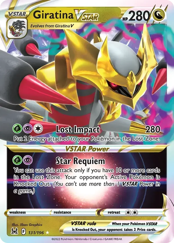 Giratina Vstar 131/196 Lost Origin Rare Holo Vstar