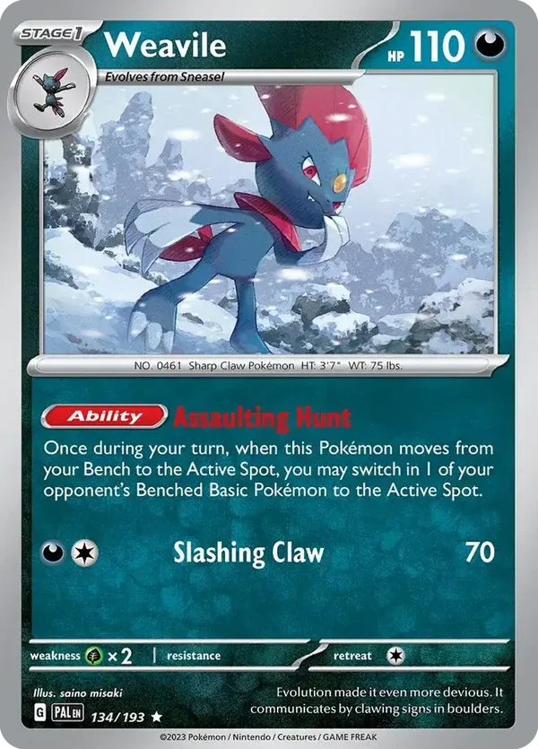 Weavile 134/193 Paldea Evolved