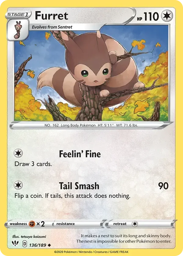Furret 136/189 Darkness Ablaze