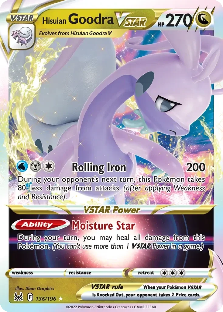 Hisuian Goodra VStar 136/196 Lost Origin Rare Holo VStar