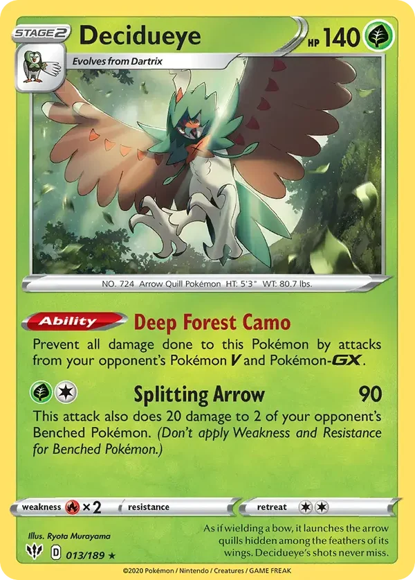 Decidueye 013/189 Darkness Ablaze