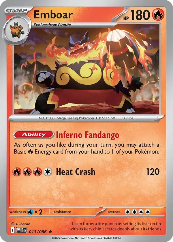 Emboar 013/086 White Flare