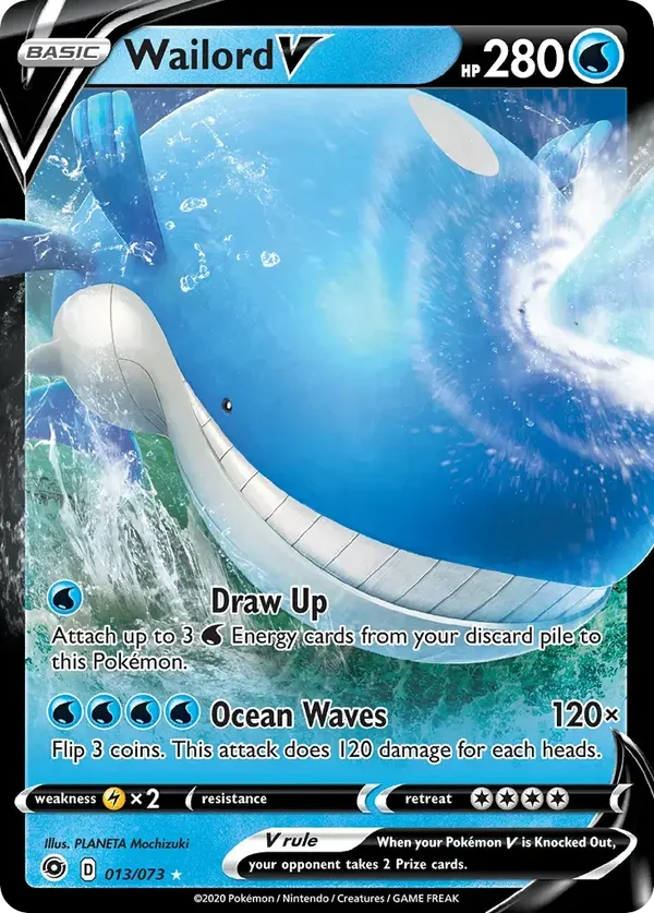 Wailord V 013/073 Champion’s Path Rare Holo V