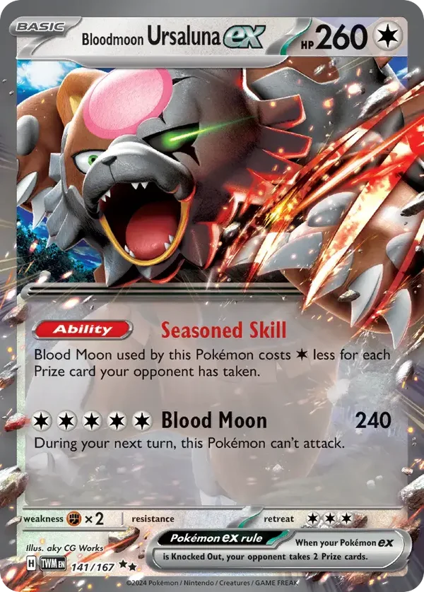 Bloodmoon Ursaluna EX 141/167 Twilight Masquerade