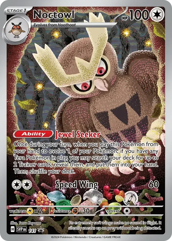 Noctowl 141 Scarlet and Violet Black Star Promo
