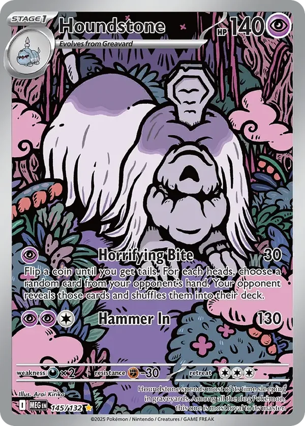 Houndstone 145/132 Mega Evolution Illustration Rare