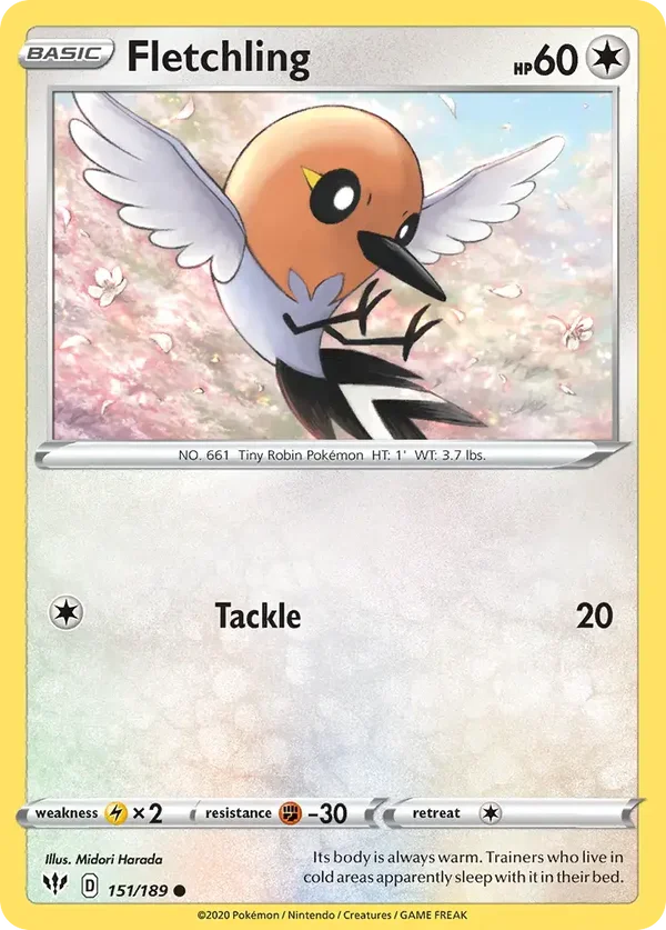 Fletchling 151/189 Darkness Ablaze