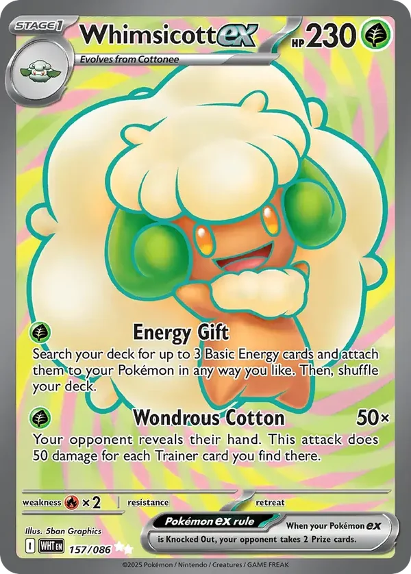 Whimsicott EX 157/086 White Flare
