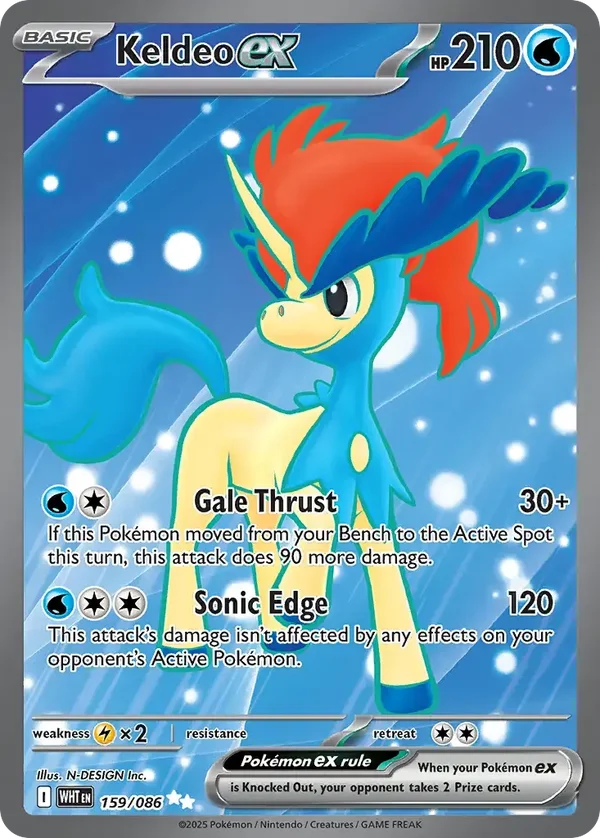 Keldeo EX 159/086 White Flare