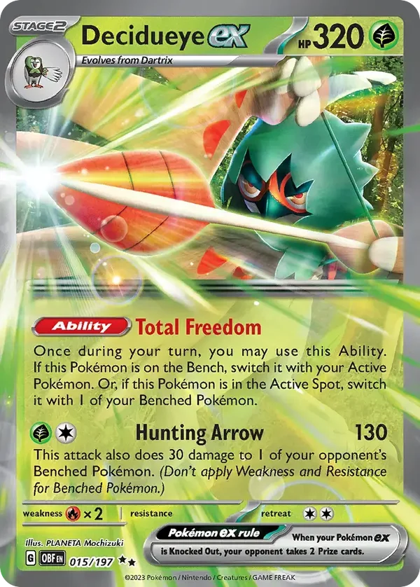 Decidueye EX 015/197 Obsidian Flames