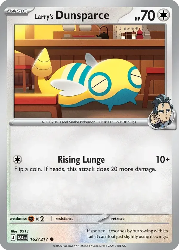 Larry’s Dunsparce 163/217 Ascended Heroes