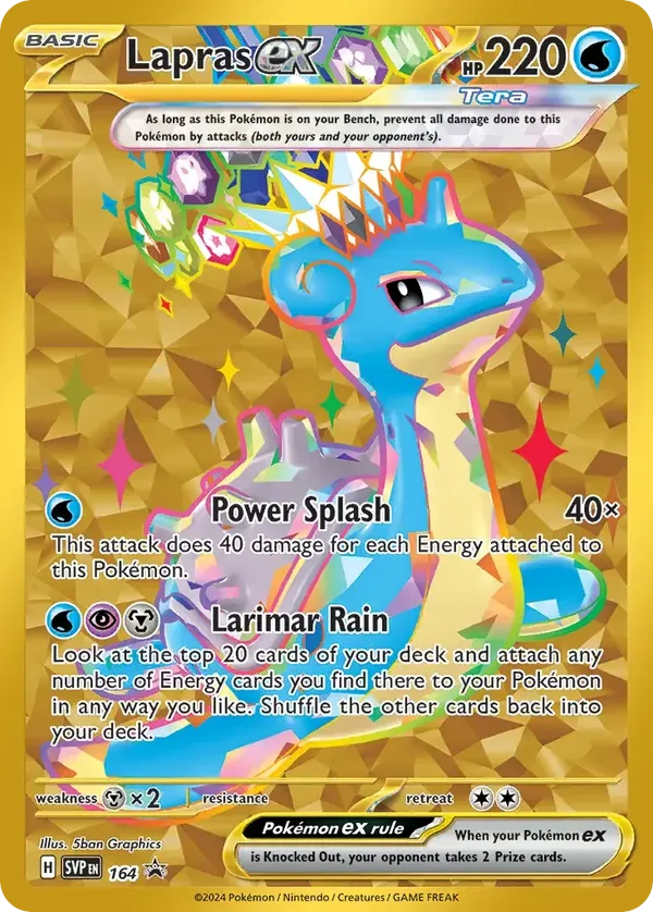 Lapras EX 164 Scarlet and Violet Black Star Promo