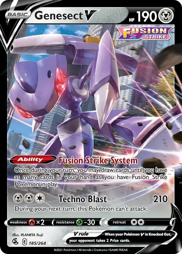 Genesect V 185/264 Fusion Strike Rare Holo V