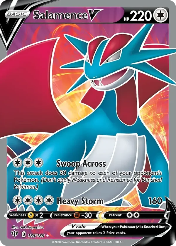 Salamence V 185/189 Darkness Ablaze