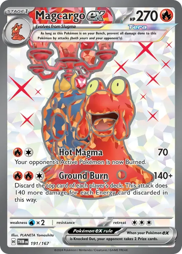 Magcargo EX 191/167 Twilight Masquerade Ultra Rare