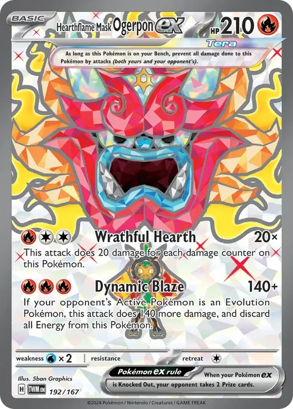 Hearthflame Mask Ogerpon EX 192/167 Twilight Masquerade Ultra Rare
