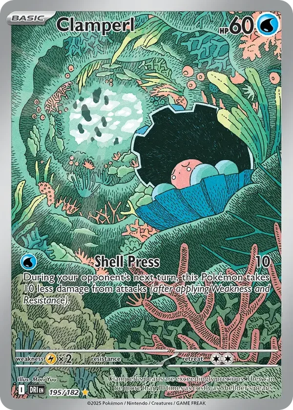 Clamperl 195/182 Destined Rivals Illustration Rare