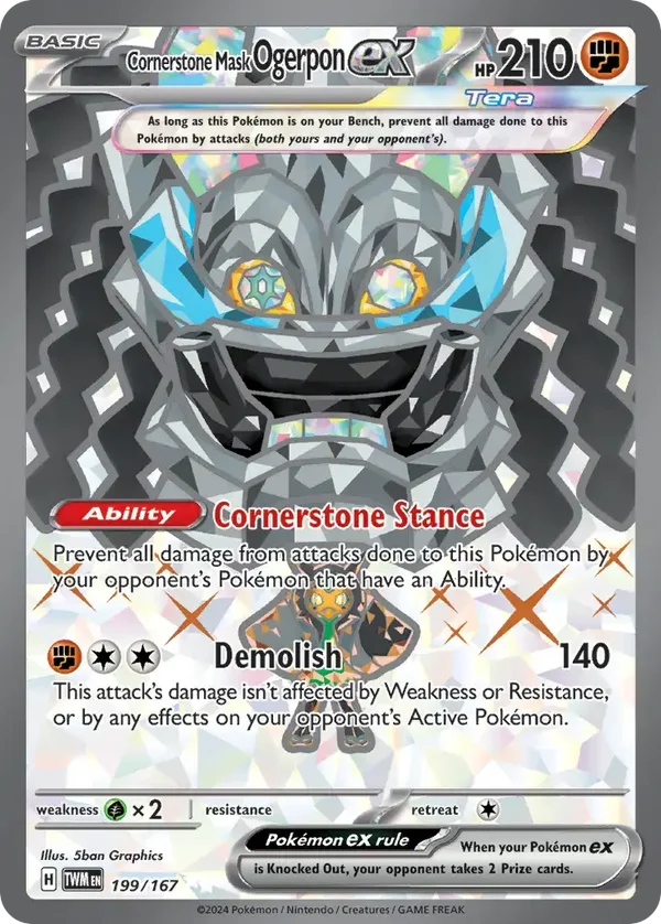 Cornerstone Mask Ogerpon EX 199/167 Twilight Masquerade Ultra Rare