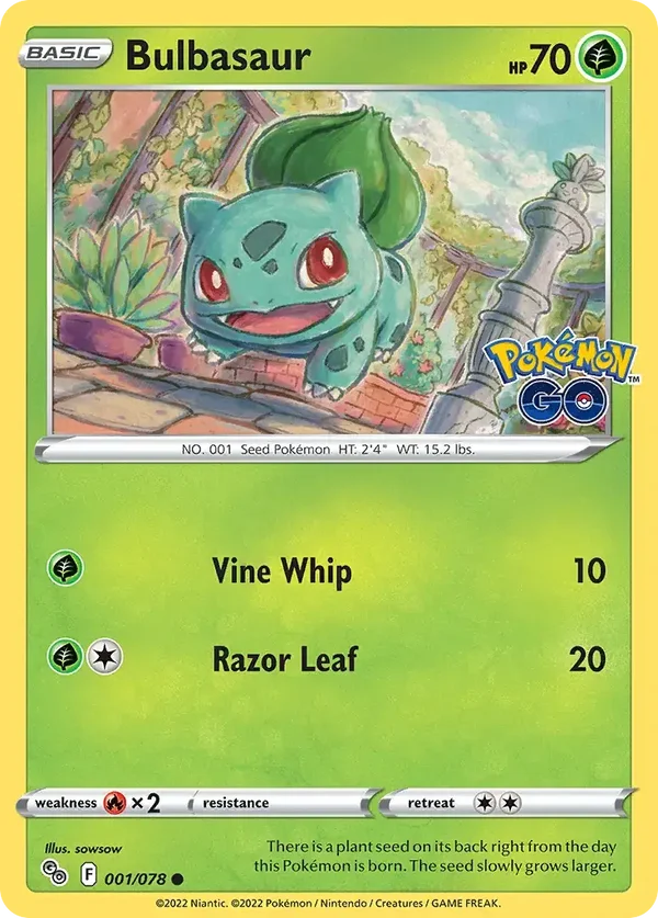 Bulbasaur 001/078 Pokemon GO