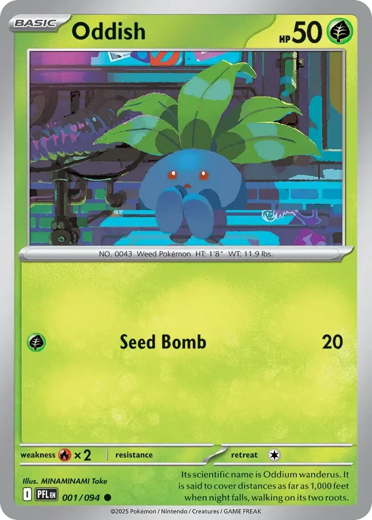 Oddish 001/094 Phantasmal Flames