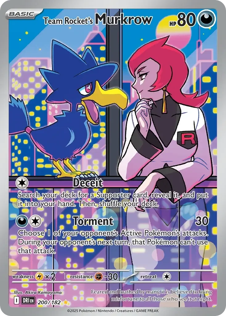 Team Rocket’s Murkrow 200/182 Destined Rivals Illustration Rare