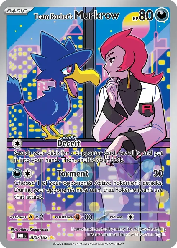 Team Rocket’s Murkrow 200/182 Destined Rivals Illustration Rare