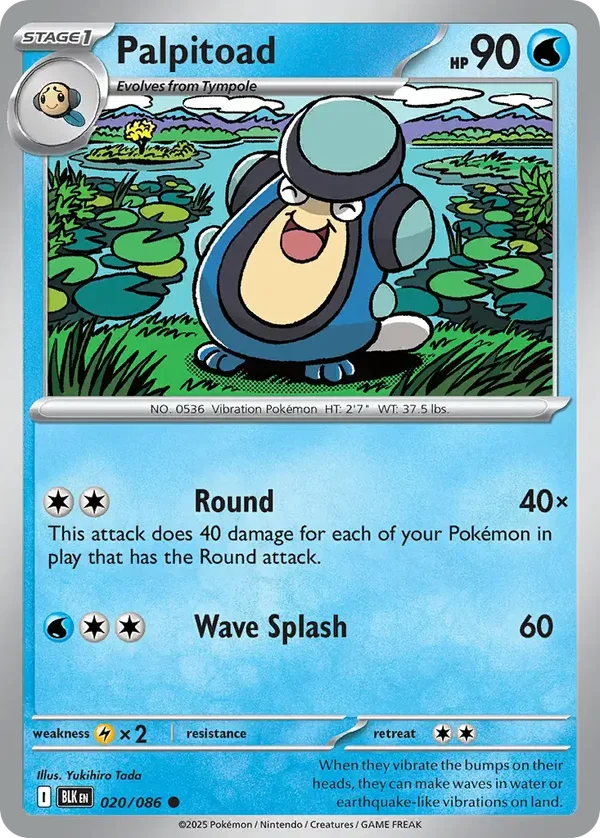 Palpitoad 020/086 Black Bolt