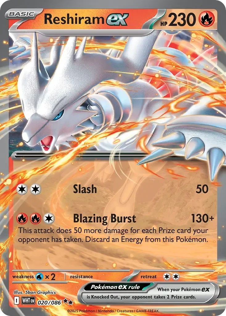Reshiram EX 020/086 White Flare