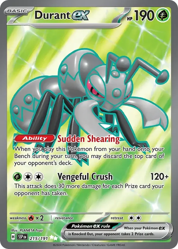 Durant EX 215/191 Surging Sparks Illustration Rare