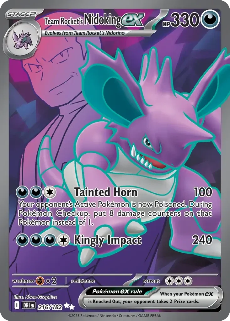 Team Rocket’s Nidoking EX 216/182 Destined Rivals