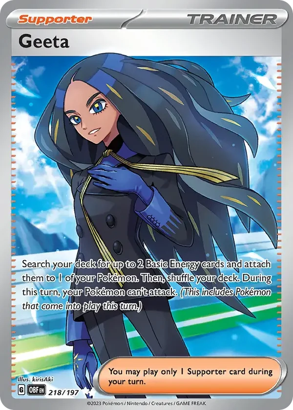 Geeta 218/197 Obsidian Flames Ultra Rare