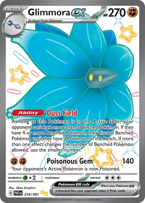 Glimmora V 218/091 Paldean Fates Shiny Ultra Rare