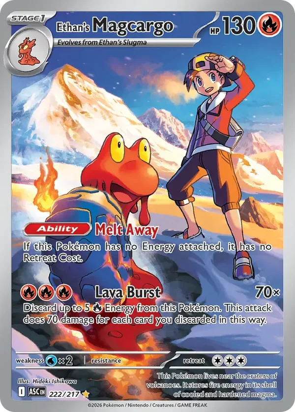 Ethan’s Magcargo 222/217 Ascended Heroes Illustration Rare