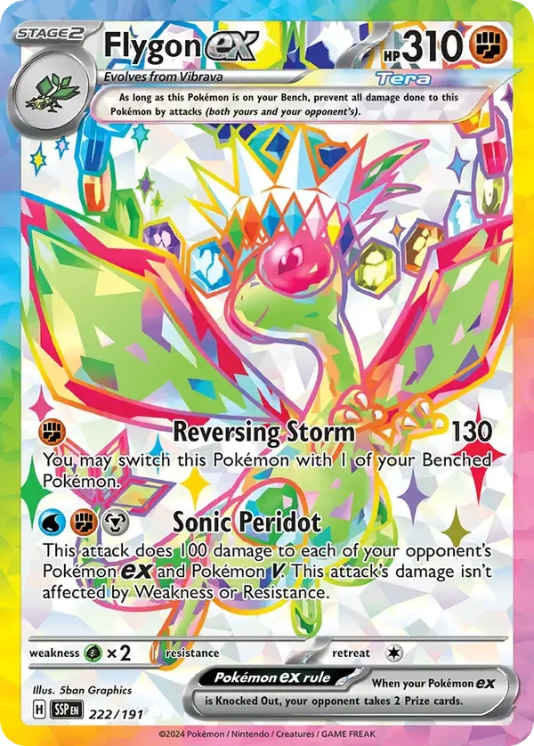 Flygon EX 222/191 Surging Sparks Ultra Rare