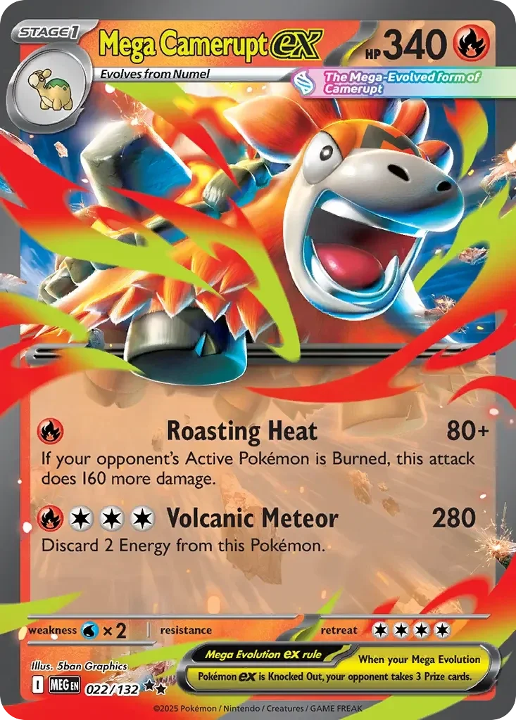 Mega Camerupt EX 022/132 Mega Evolution