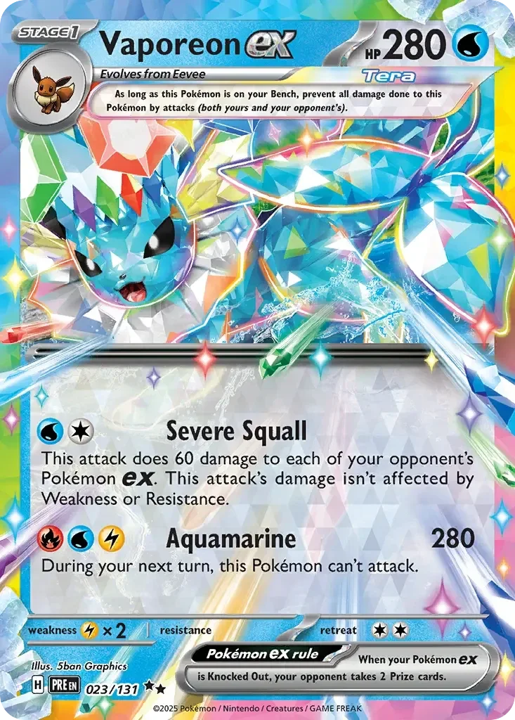 Vaporeon EX 023/131 Prismatic Evolutions