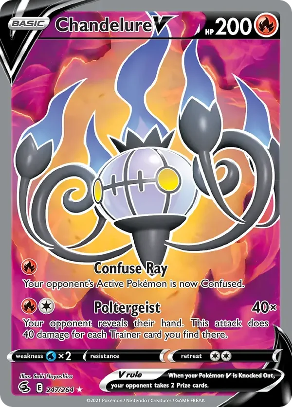 Chandelure V 247/264 Fusion Strike Ultra Rare