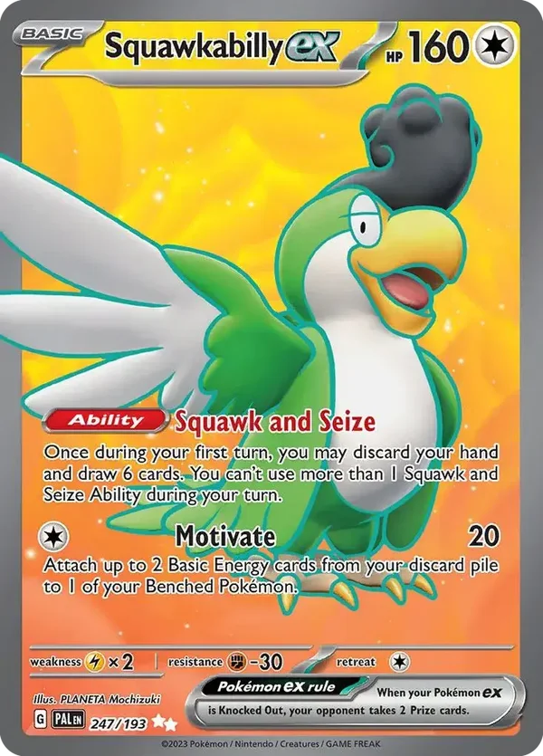 Squawkabilly EX 247/193 Paldea Evolved Ultra Rare